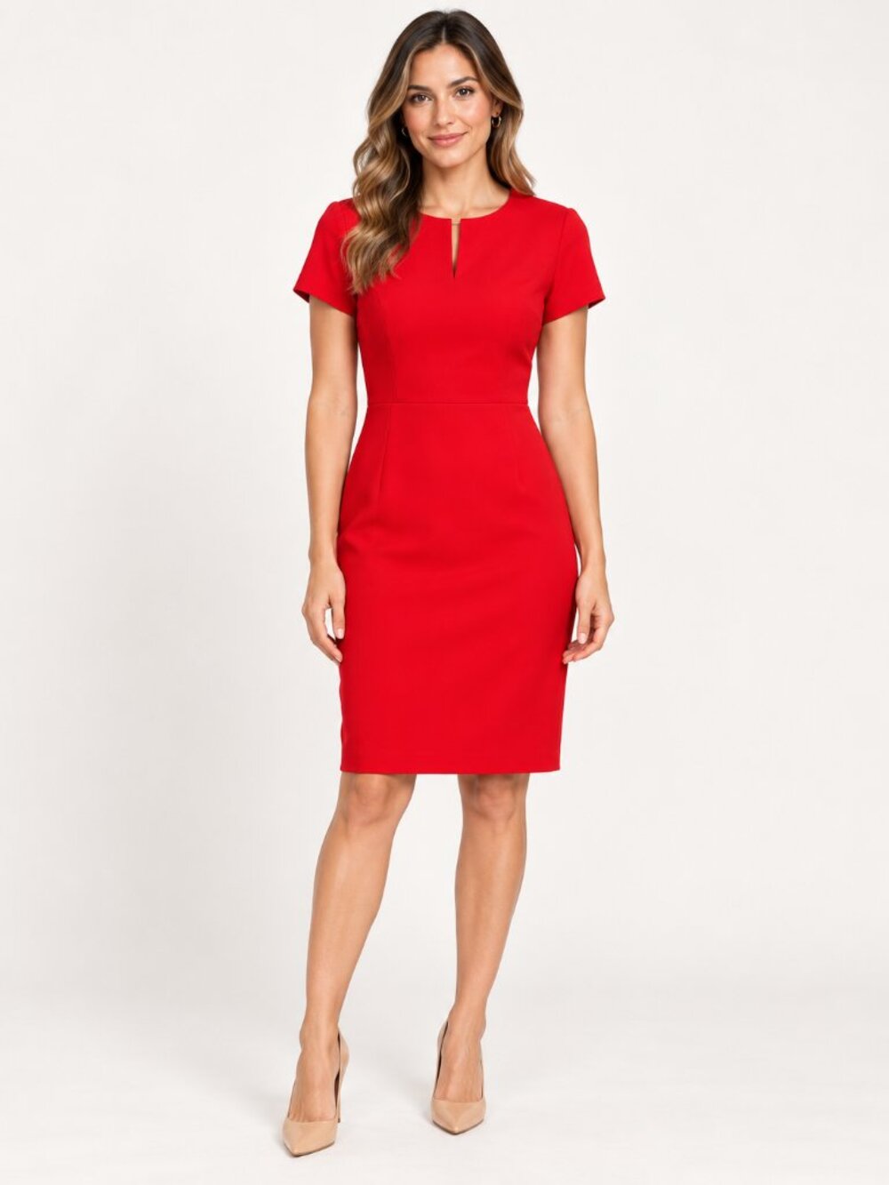 MILLY Atalie Bold Red Mini Dress Size 8 NWT A-Line V-Neck Cap Sleeve $395